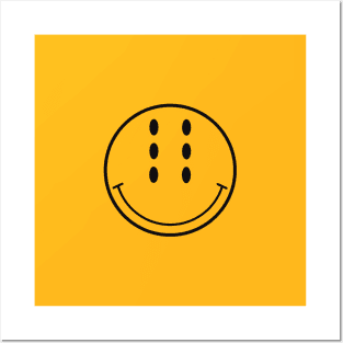 Six-Eyed Smiley Face , Medium Posters and Art